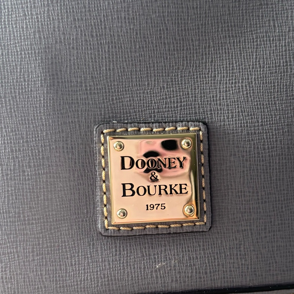 Dooney & Bourke Darcy Gray Saffiano Leather Top Handle Satchel Shoulder Bag